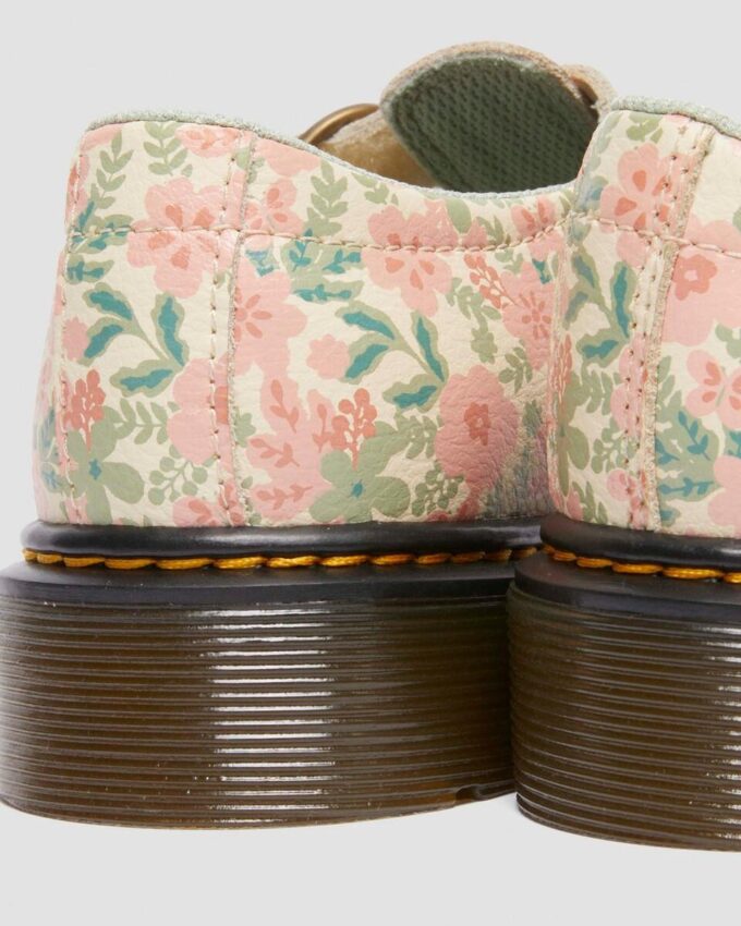Junior 8053 Mary Jane-Schuhe aus Leder mit Blumenmuster Junior 8053 Mary Jane-Schuhe aus Leder mit Blumenmuster