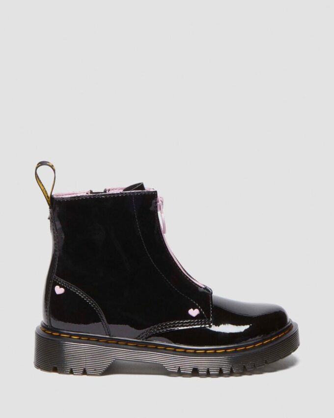 Junior Heart Nappa Patent Leather Stiefel zum Hineinschlüpfen Junior Heart Nappa Patent Leather Stiefel zum Hineinschlüpfen