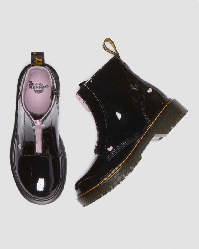 Junior Heart Nappa Patent Leather Stiefel zum Hineinschlüpfen Junior Heart Nappa Patent Leather Stiefel zum Hineinschlüpfen