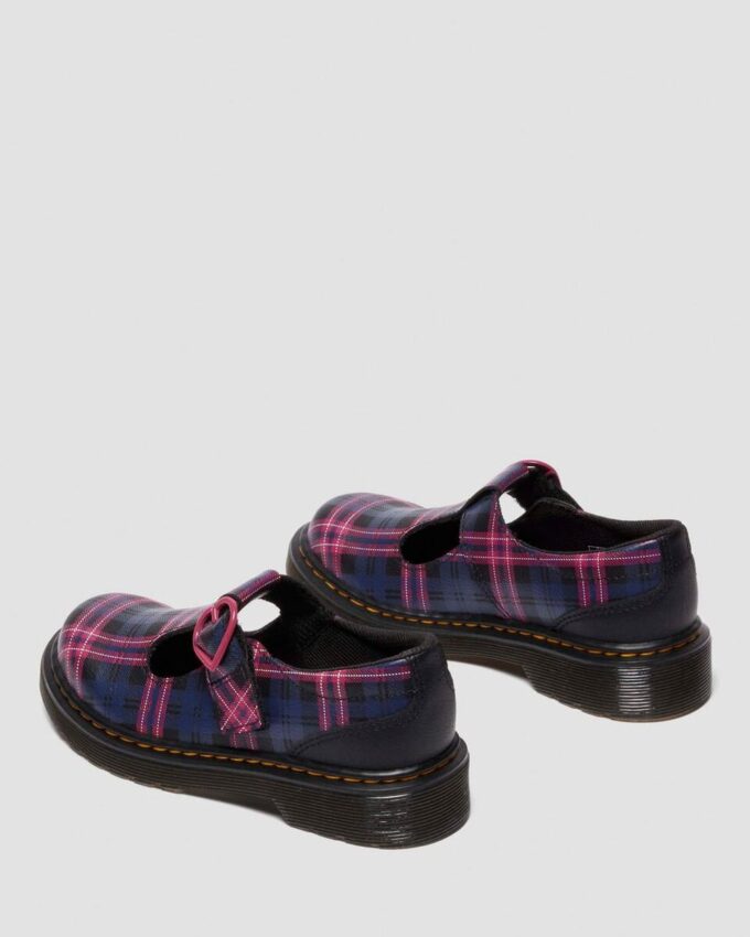 JUNIOR POLLEY II Pink Tartan Mary Jane Schuhe