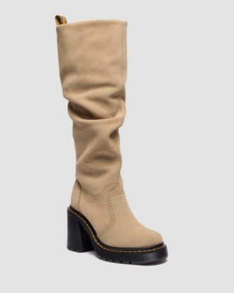 KASEY Kniehohe Stiefel aus Wildleder mit Absatz