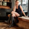 Kasey Virginia Leather Tall Heeled Boots