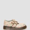 Kleinkind 8053 Mary Jane-Schuhe aus Leder mit Blumenmuster Kleinkind 8053 Mary Jane-Schuhe aus Leder mit Blumenmuster