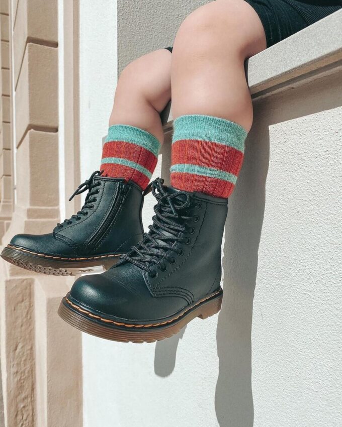 Kleinkind-Schnürstiefel 1460 Softy T aus Leder Kleinkind-Schnürstiefel 1460 Softy T aus Leder