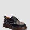 Lowell Leder- und Jacquard-Schnürschuhe mit Mokassin-Zehenkappe