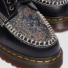 Lowell Leder- und Jacquard-Schnürschuhe mit Mokassin-Zehenkappe