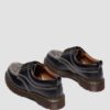 Lowell Leder- und Jacquard-Schnürschuhe mit Mokassin-Zehenkappe