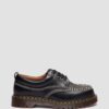 Lowell Leder- und Jacquard-Schnürschuhe mit Mokassin-Zehenkappe