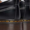 Lowell Leder- und Jacquard-Schnürschuhe mit Mokassin-Zehenkappe
