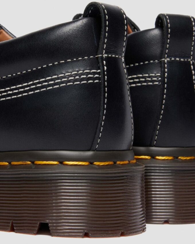 Lowell Leder- und Jacquard-Schnürschuhe mit Mokassin-Zehenkappe