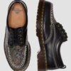 Lowell Leder- und Jacquard-Schnürschuhe mit Mokassin-Zehenkappe