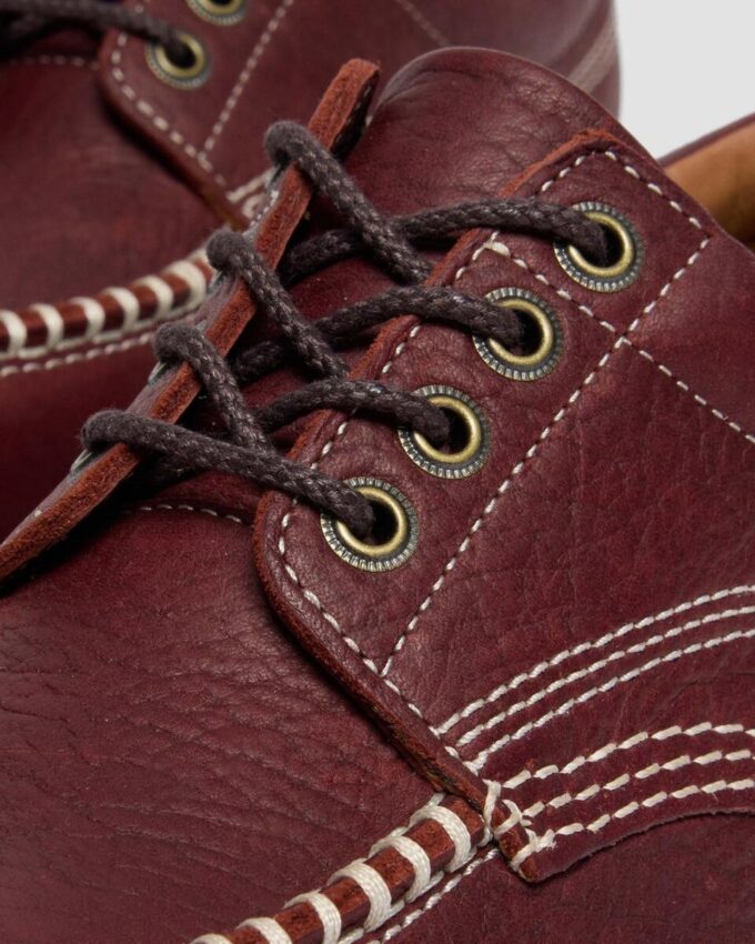 Lowell Wild Grain Leder Schnürschuhe mit runder Spitze