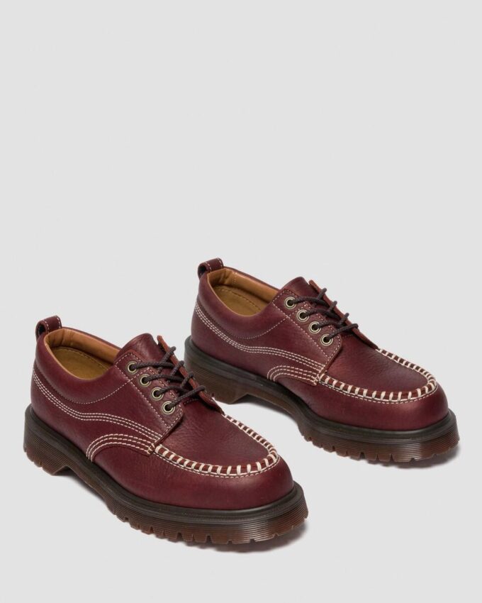 Lowell Wild Grain Leder Schnürschuhe mit runder Spitze