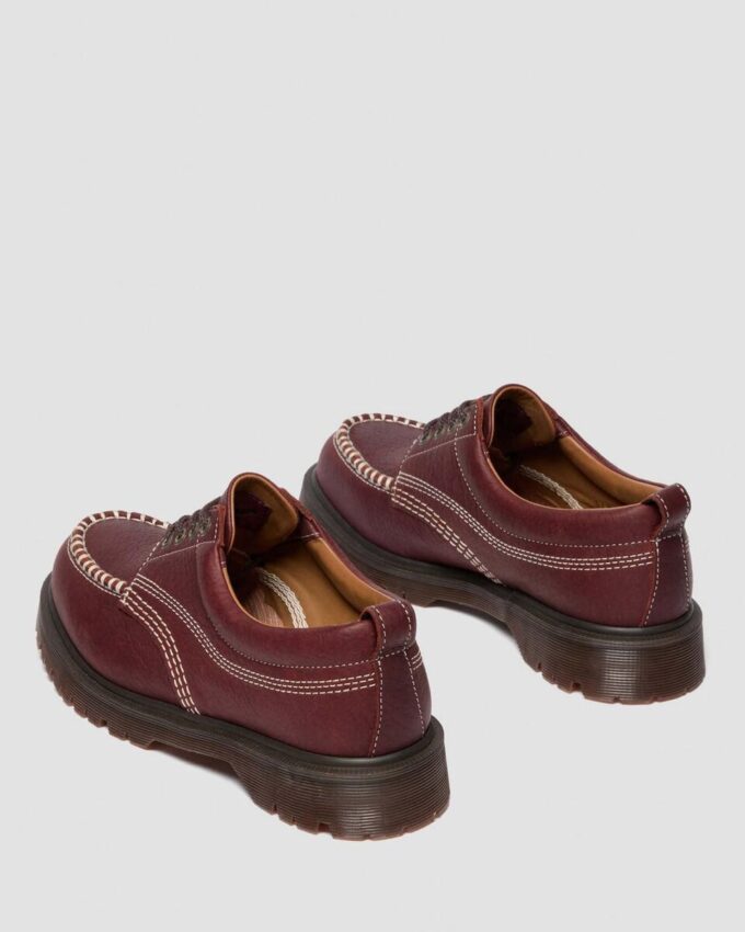 Lowell Wild Grain Leder Schnürschuhe mit runder Spitze