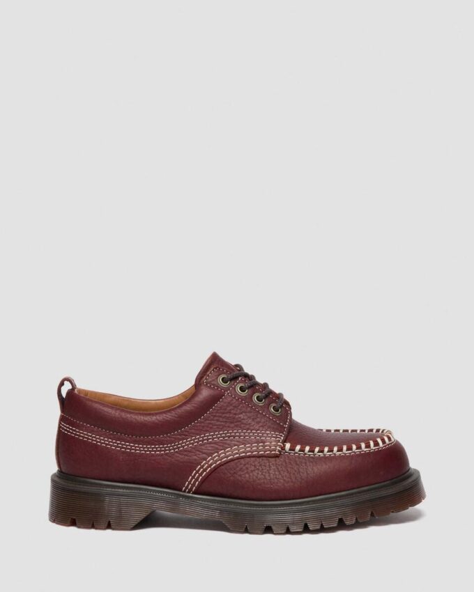 Lowell Wild Grain Leder Schnürschuhe mit runder Spitze