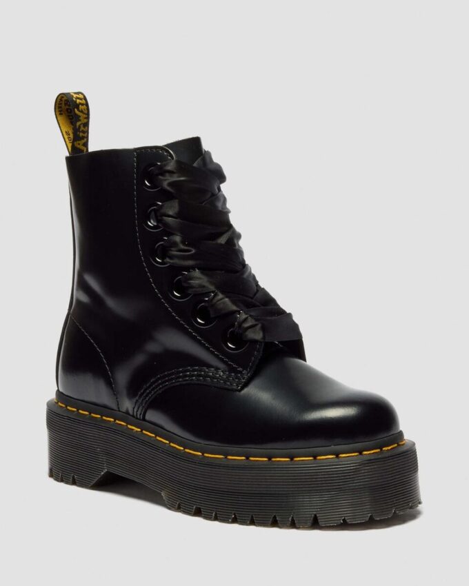 MOLLY Damen-Platform-Boots aus Leder MOLLY Damen-Platform-Boots aus Leder