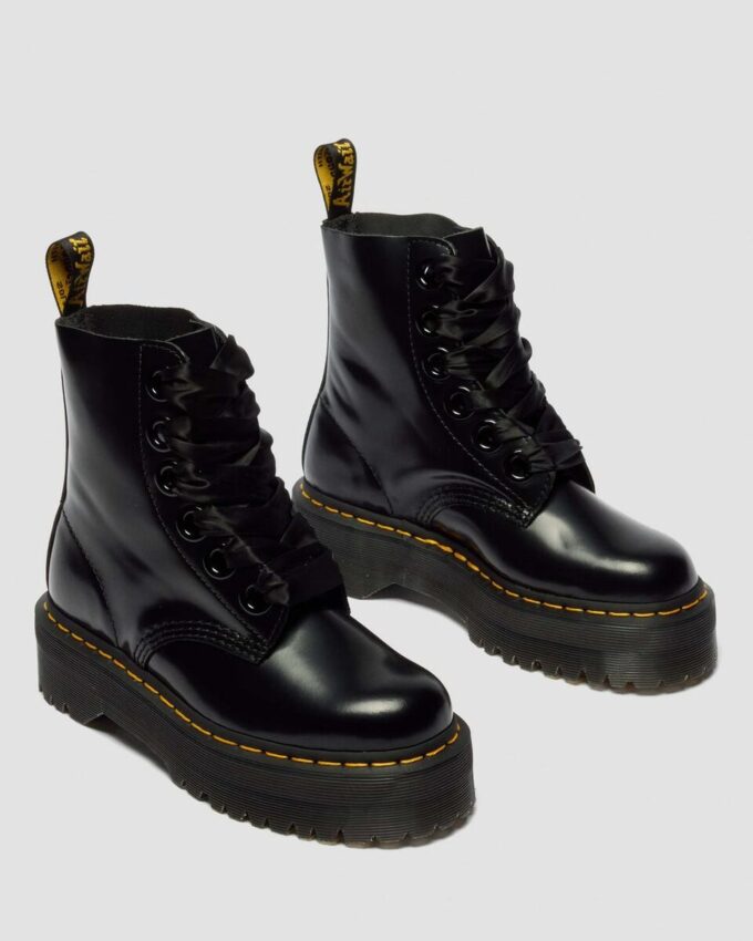 MOLLY Damen-Platform-Boots aus Leder MOLLY Damen-Platform-Boots aus Leder