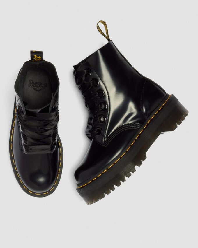 MOLLY Damen-Platform-Boots aus Leder MOLLY Damen-Platform-Boots aus Leder