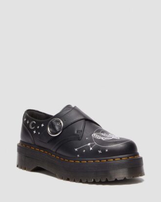 MONK CELESTIAL MOTH Leder-Platform-Schuhe