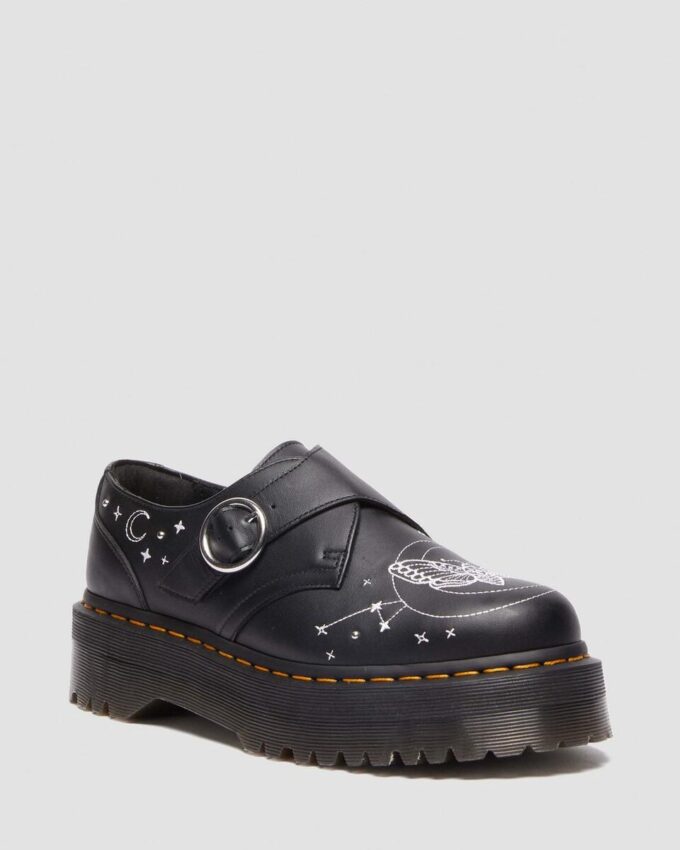 MONK CELESTIAL MOTH Leder-Platform-Schuhe MONK CELESTIAL MOTH Leder-Platform-Schuhe
