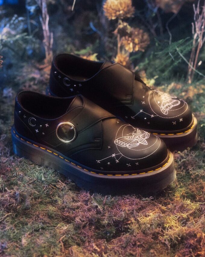 MONK CELESTIAL MOTH Leder-Platform-Schuhe MONK CELESTIAL MOTH Leder-Platform-Schuhe