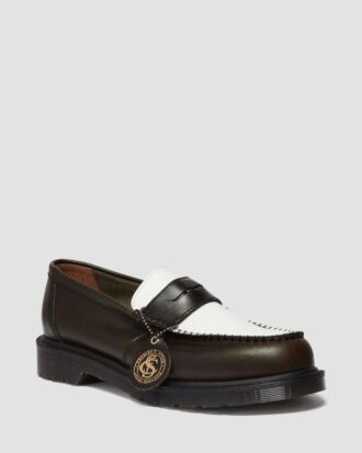 Penton Made in England Zweifarbige Leder-Loafer