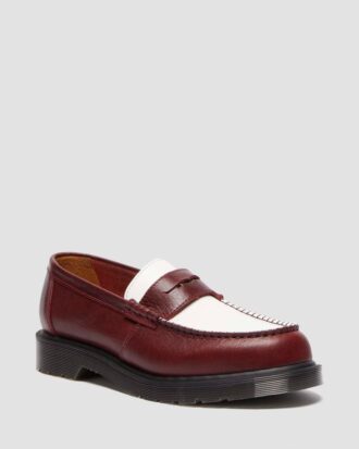 Penton Made in England Zweifarbige Leder-Loafer