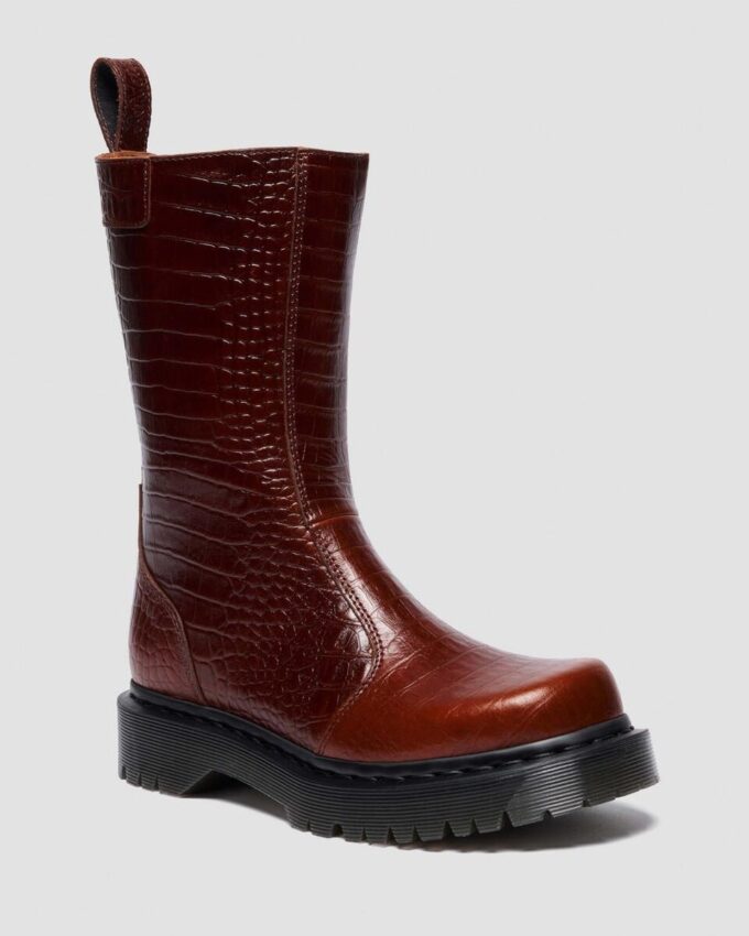 REJENA Croc Emboss Lederstiefel REJENA Croc Emboss Lederstiefel