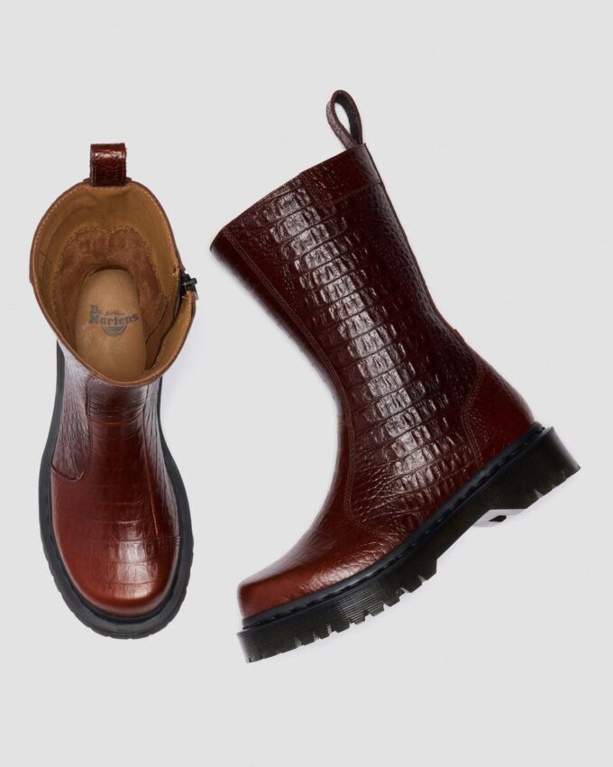 REJENA Croc Emboss Lederstiefel REJENA Croc Emboss Lederstiefel