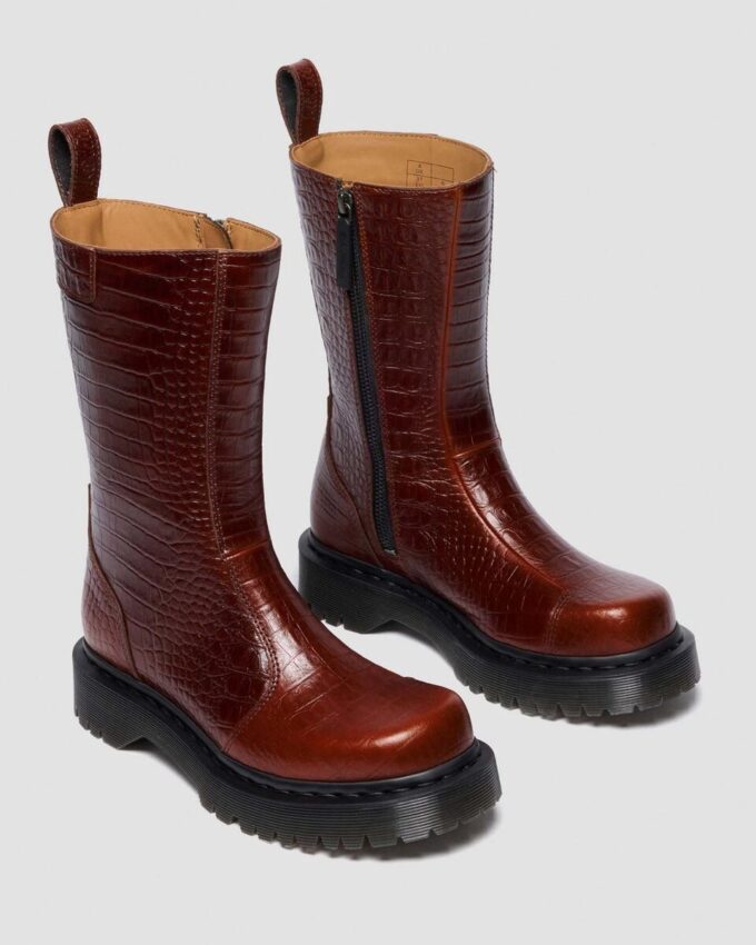 REJENA Croc Emboss Lederstiefel REJENA Croc Emboss Lederstiefel