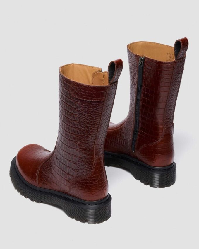 REJENA Croc Emboss Lederstiefel REJENA Croc Emboss Lederstiefel