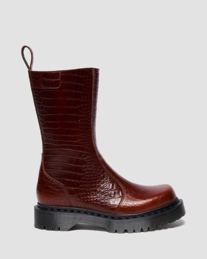 REJENA Croc Emboss Lederstiefel REJENA Croc Emboss Lederstiefel
