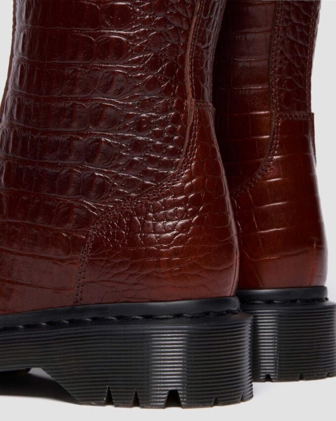 REJENA Croc Emboss Lederstiefel REJENA Croc Emboss Lederstiefel
