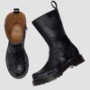 REJENA Stiefel aus Leder mit Krokodilprägung REJENA Stiefel aus Leder mit Krokodilprägung