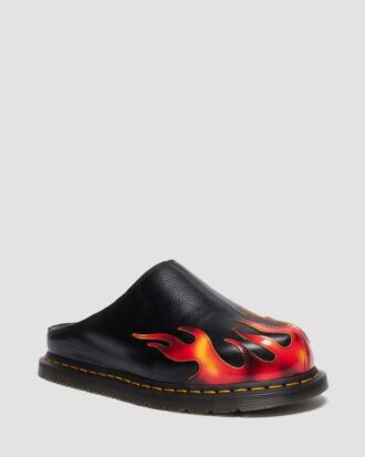 San Flame Leder-Pantoletten
