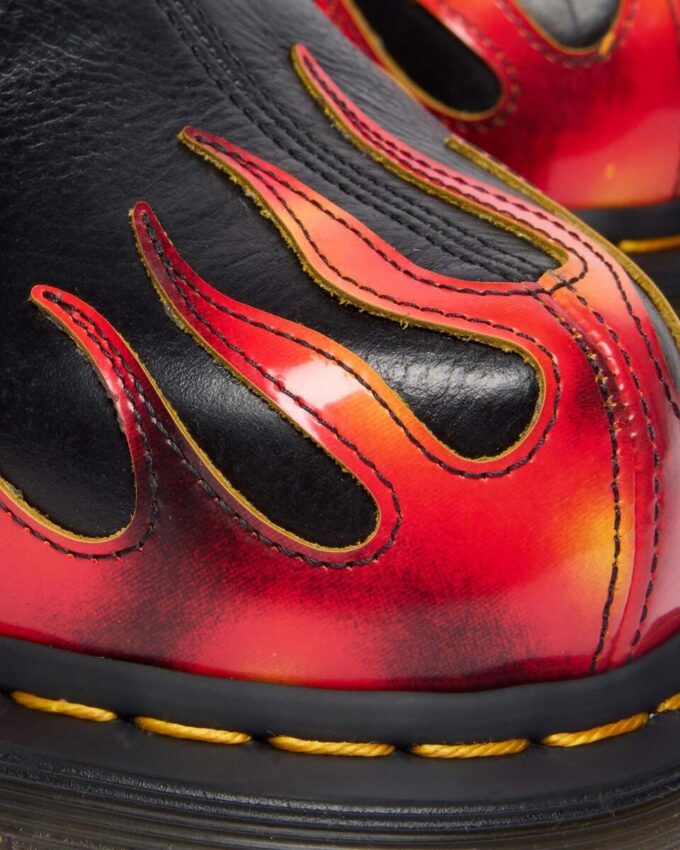 San Flame Leder-Pantoletten