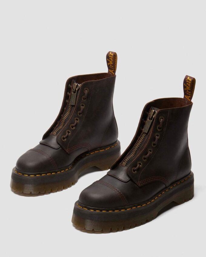 Sinclair Crazy Horse Leder-Plateaustiefel Sinclair Crazy Horse Leder-Plateaustiefel