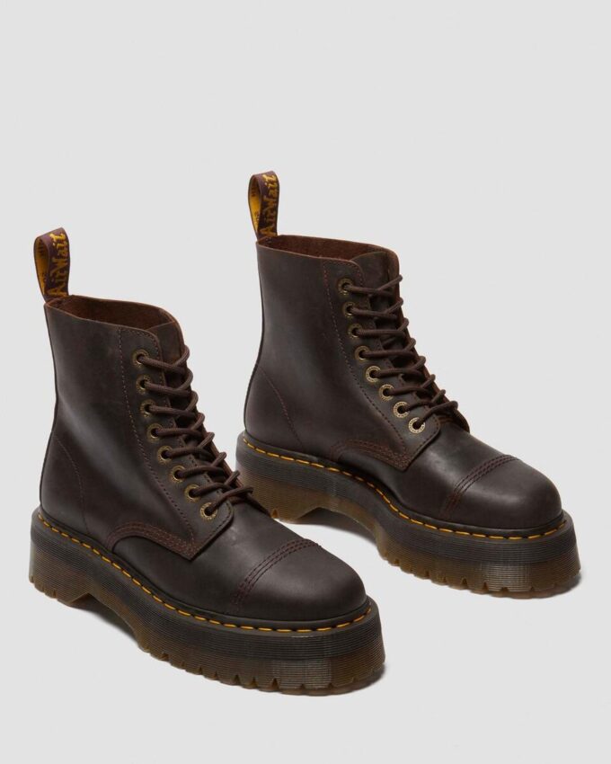 Sinclair Crazy Horse Leder-Plateaustiefel Sinclair Crazy Horse Leder-Plateaustiefel
