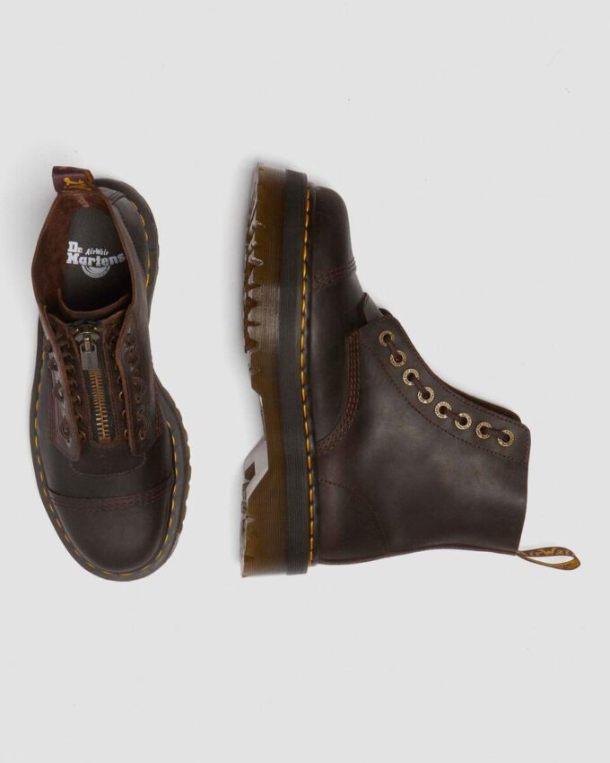 Sinclair Crazy Horse Leder-Plateaustiefel Sinclair Crazy Horse Leder-Plateaustiefel