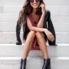 SINCLAIR Plateau-Stiefel aus gemilltem Nappa Leather SINCLAIR Plateau-Stiefel aus gemilltem Nappa Leather