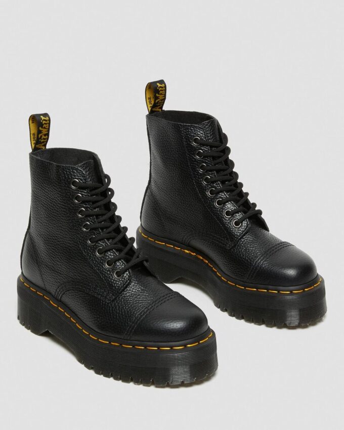 SINCLAIR Plateau-Stiefel aus gemilltem Nappa Leather SINCLAIR Plateau-Stiefel aus gemilltem Nappa Leather