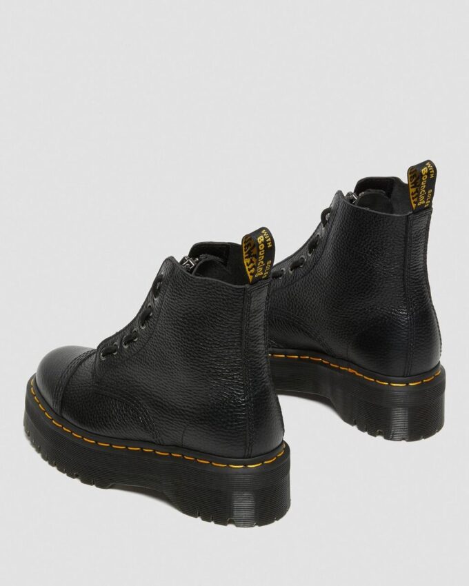 SINCLAIR Plateau-Stiefel aus gemilltem Nappa Leather SINCLAIR Plateau-Stiefel aus gemilltem Nappa Leather