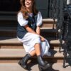 SPENCE Chelsea-Stiefel aus Leder mit ausgestellten Absätzen SPENCE Chelsea-Stiefel aus Leder mit ausgestellten Absätzen