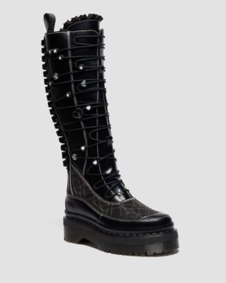 XTRM FRILL Platform-Lederstiefel