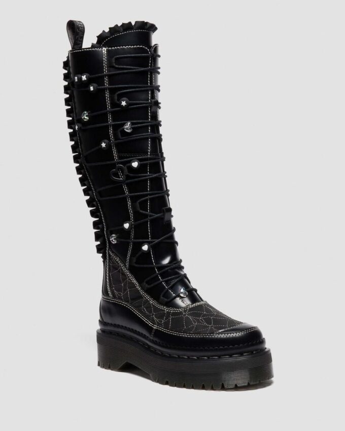XTRM FRILL Platform-Lederstiefel XTRM FRILL Platform-Lederstiefel