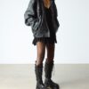 XTRM FRILL Platform-Lederstiefel XTRM FRILL Platform-Lederstiefel
