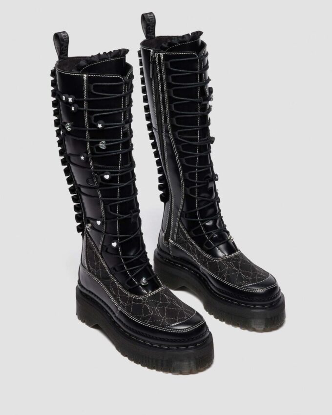 XTRM FRILL Platform-Lederstiefel XTRM FRILL Platform-Lederstiefel