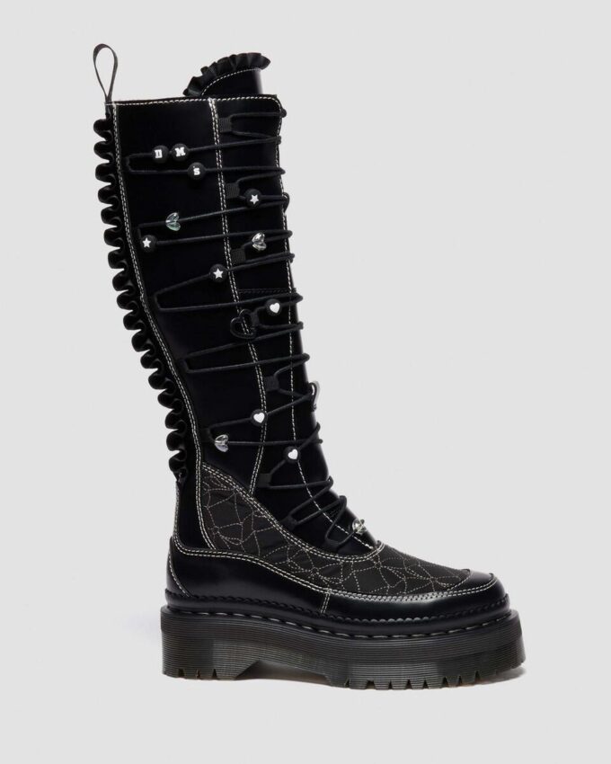 XTRM FRILL Platform-Lederstiefel XTRM FRILL Platform-Lederstiefel
