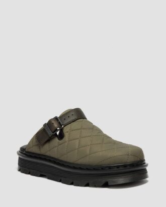 Zebzag Gesteppte Canvas-Slingback-Platform-Pantoletten