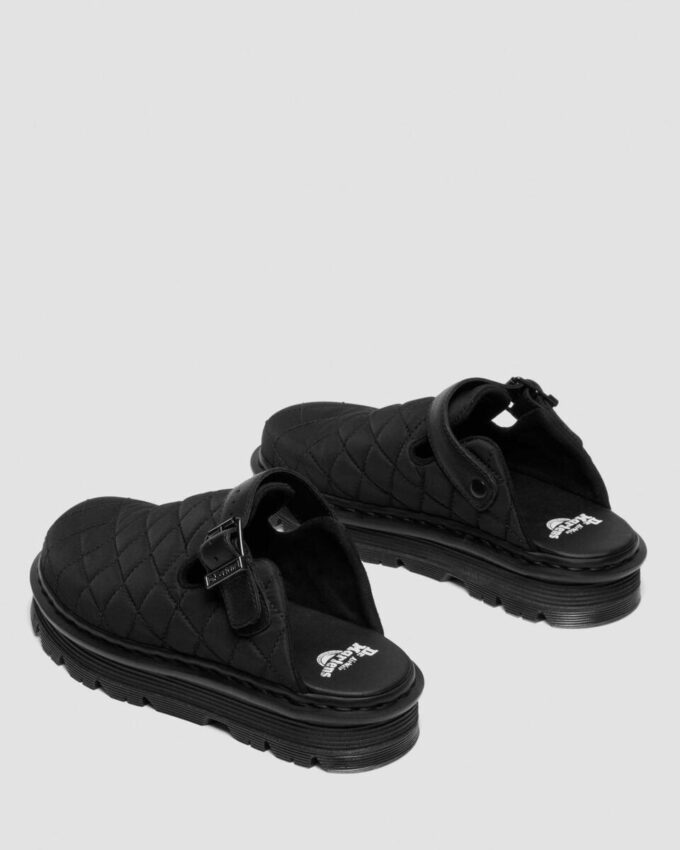 Zebzag Gesteppte Canvas-Slingback-Platform-Pantoletten